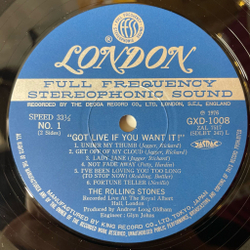 Винтажная виниловая пластинка LP The Rolling Stones Got Live If You Want It (Japan 1976) (No Obi) Lady Jane