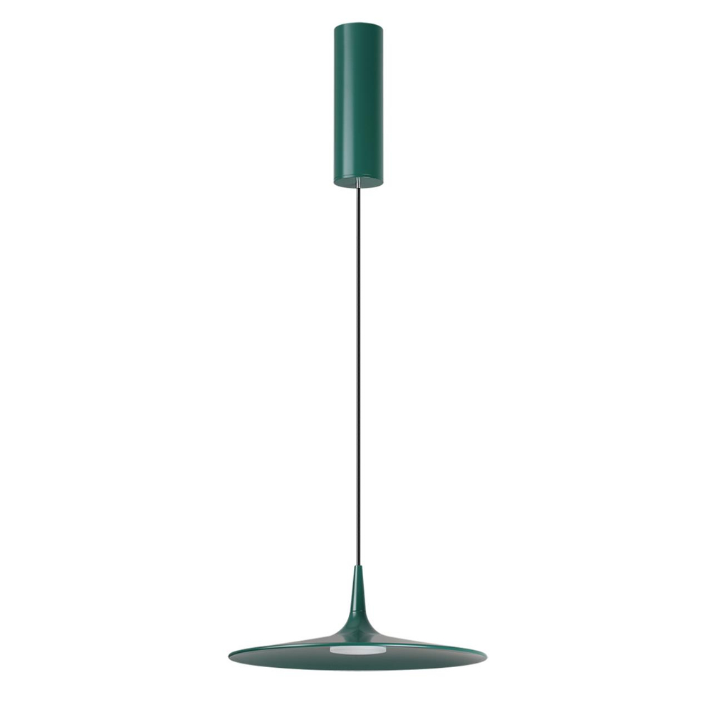 7037/12L HIGHTECH ODL25 000 темно-зеленый/металл/акрил Подвесной светильник IP20 LED 12W 3000K AC90-260V SOMBRA