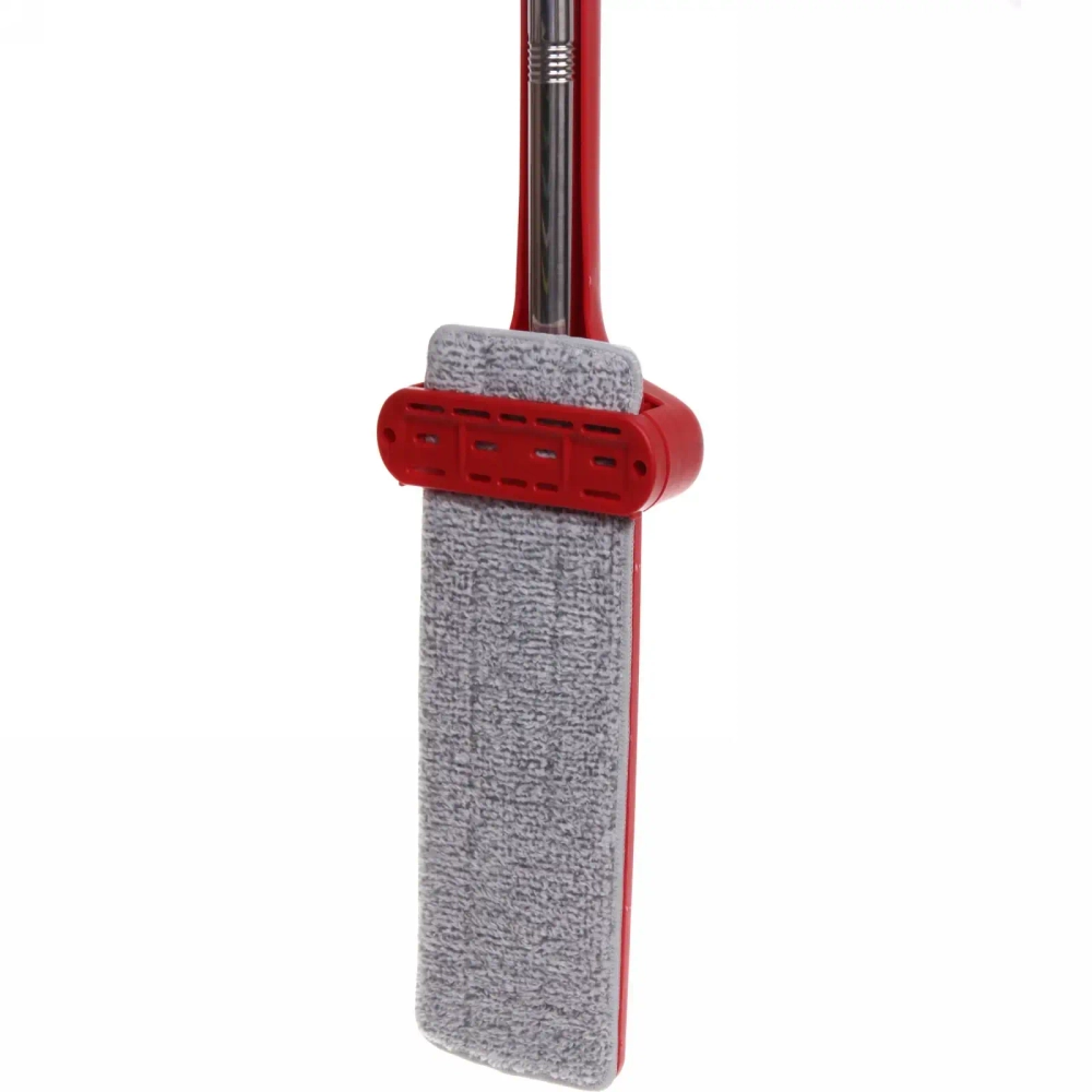 Швабра «Liao» отжимная с двумя насадками из микрофибры Z130034 красная