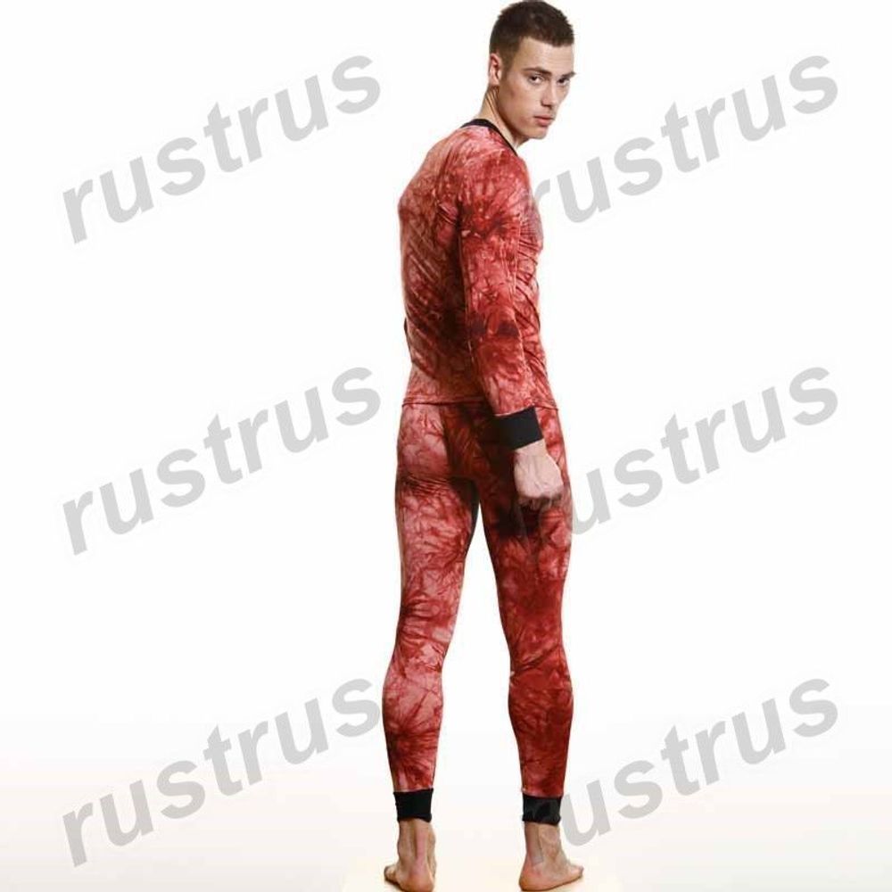 Мужская футболка с длинным рукавом красная Wang Jiang WG00146