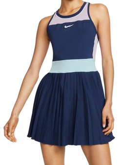 Женская Платье теннисное Nike Court Dri-Fit Slam Dress - midnight navy/light arctic pink/glacier blue/white