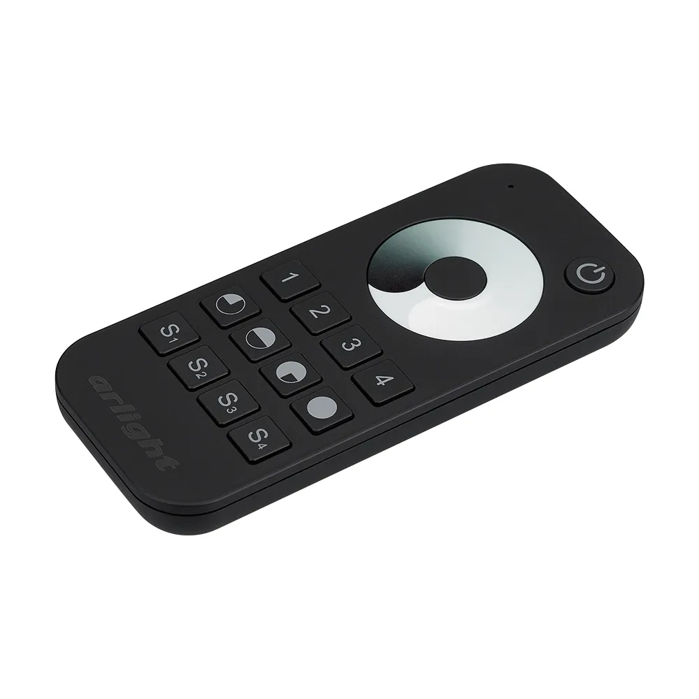 Пульт SMART-R24-DIM Black (4 зоны, 2.4G) (Arlight, IP20 Пластик, 5 лет) 023475