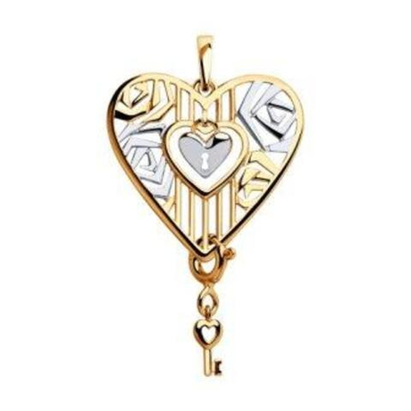 Подевеска Сердце из золота