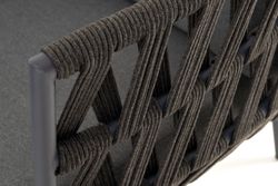 "Диего" лаунж-зона 4-местная плетеная из роупа (веревки), каркас алюминиевый темно-серый, роуп темно-серый