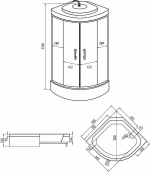Душевая кабина Erlit Comfrot ER350926-C3-RUS 90х90