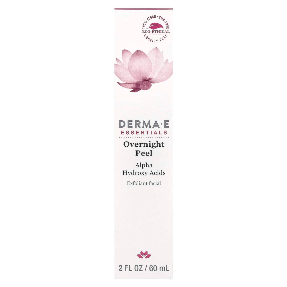 DERMA E, ночной пилинг, эксфолиант для лица, 60 мл (2 жидк. унции)