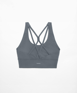 Oysho Спортивный бюстгальтер с бретелями на спине, стальной