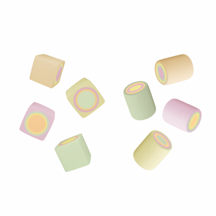 Маршмеллоу кислый «Confectum Sour Cuberoll» со вкусом лайма, маракуйи, лимона, 90 гр х 26 шт