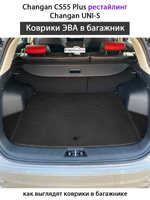 Коврики ЭВА в багажник для Changan CS55 Plus (21-н.в.) рестайлинг/ Changan UNI-S