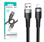 Кабель USB - Lightning BOROFONE BU35 (черный) 1м