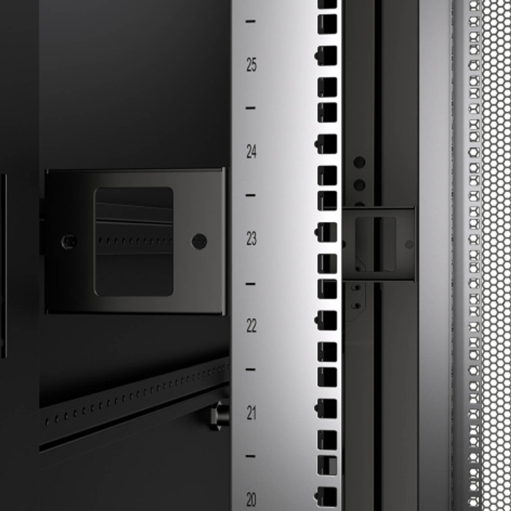 Шкаф напольный 19", 42U Cabeus ND-SC-42U80/120-BK