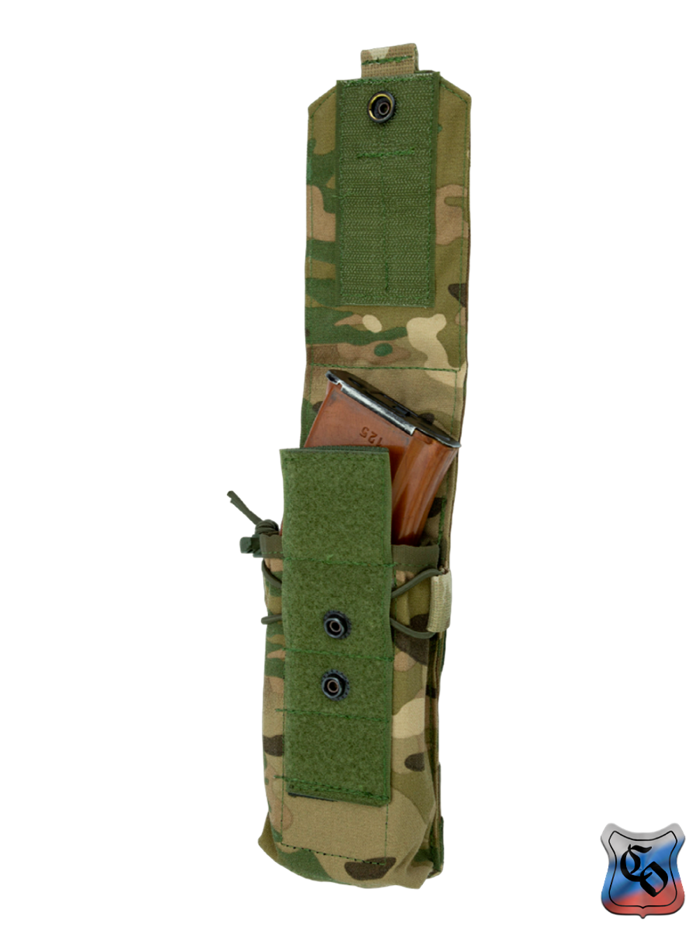 Подсумок SSO 1АК103 MOLLE с кнопками, липучкой и утяжкой. Мультикам