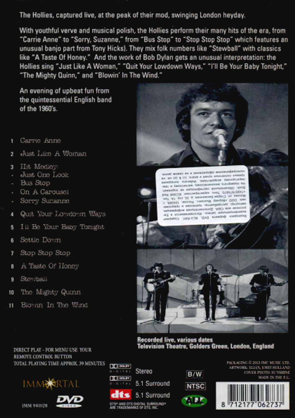 The Hollies / Live In London (DVD)