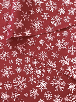 Ткань бязь плательная, рис. "Снежинки", ширина 150 см, арт. 612
