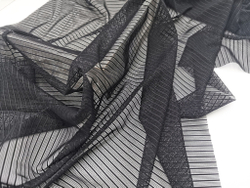 _Эластичная сетка, черная, полоски, (Арт: ESPK-170)