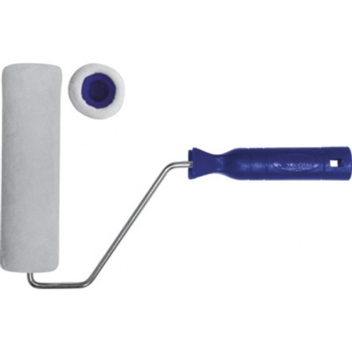 Валик велюровый д 40*48 мм бюгель 6 мм ворс 4 мм белый 180 мм