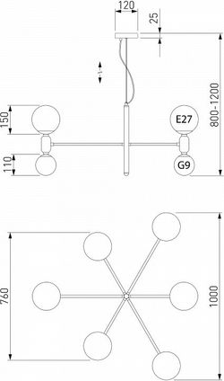 Подвесная люстра Eurosvet Bubble 30182 белый