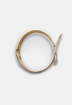 STRADIVARIUS Браслет с металлическим зажимом, золотой