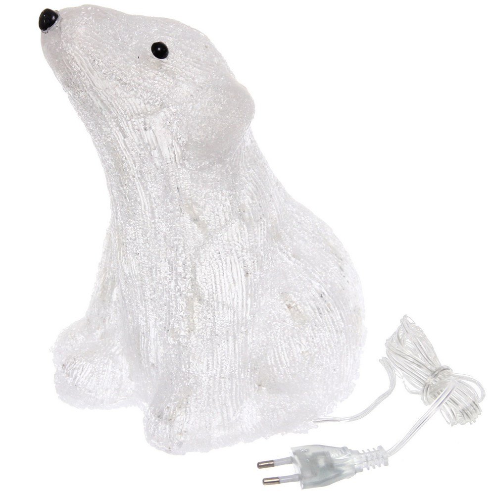 Фигура светодиодная «Мишутка» 16,5*21*26 см, 30 ламп LED, (авторежим), 220V, Белый