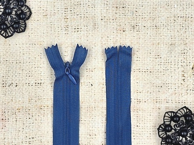 Молния потайная, L 50 см, синий