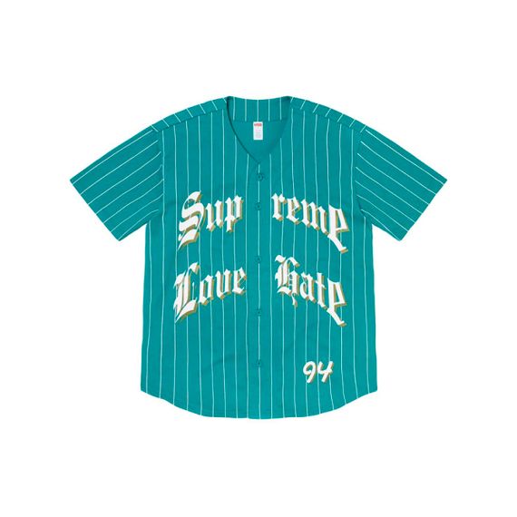 Supreme FW19 Week 4 Love Hate Baseball Jersey