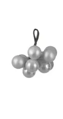 Гроздь стеклянных шаров Ягодный хоровод 2 см., 10 шт., первый снег, Christmas DeLuxe (86375)