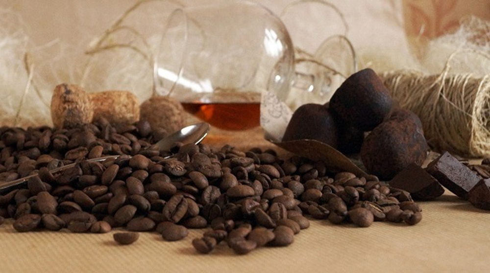 Кофе в зернах ароматизированный Santa Fe Коньячный трюфель Арабика 1кг