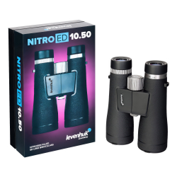 Бинокль Levenhuk Nitro ED 10x50 -Поддержка установки на штатив для длительных стационарных наблюдений.