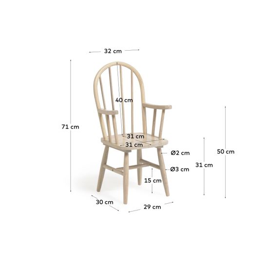 Детский стул Daisa из массива каучука Испания