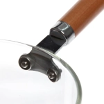 Кастрюля из боросиликатного стекла 2,5л «Хай-Тек» с деревянной ручкой