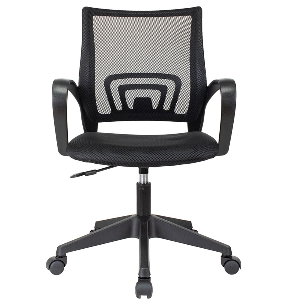 Кресло оператора Helmi HL-M95 R (695) "Airy", спинка сетка черная/сиденье ткань TW черная, пиастра