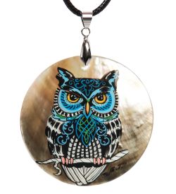 ШК-55/134-F Кулон из перламутра «Сова»