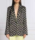 сатиновый пиджак monogram Karl Lagerfeld - черный(225W1406)