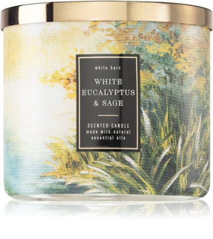 Bath & Body Works White Eucalyptus & Sage - ароматическая свеча /   411  g  / GTIN 667555435505