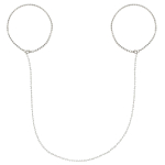 Стильные манжеты со стразами на цепочке (Цвет: серебристый)