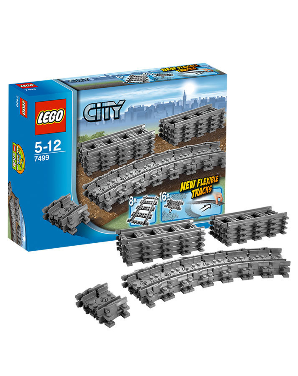 LEGO City: Гибкие пути 7499 — Flexible And Straight Tracks — Лего Сити Город