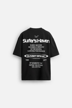 ZARA ФУТБОЛКА С ПРИНТАМИ И НАДПИСЯМИ, ЧЕРНЫЙ