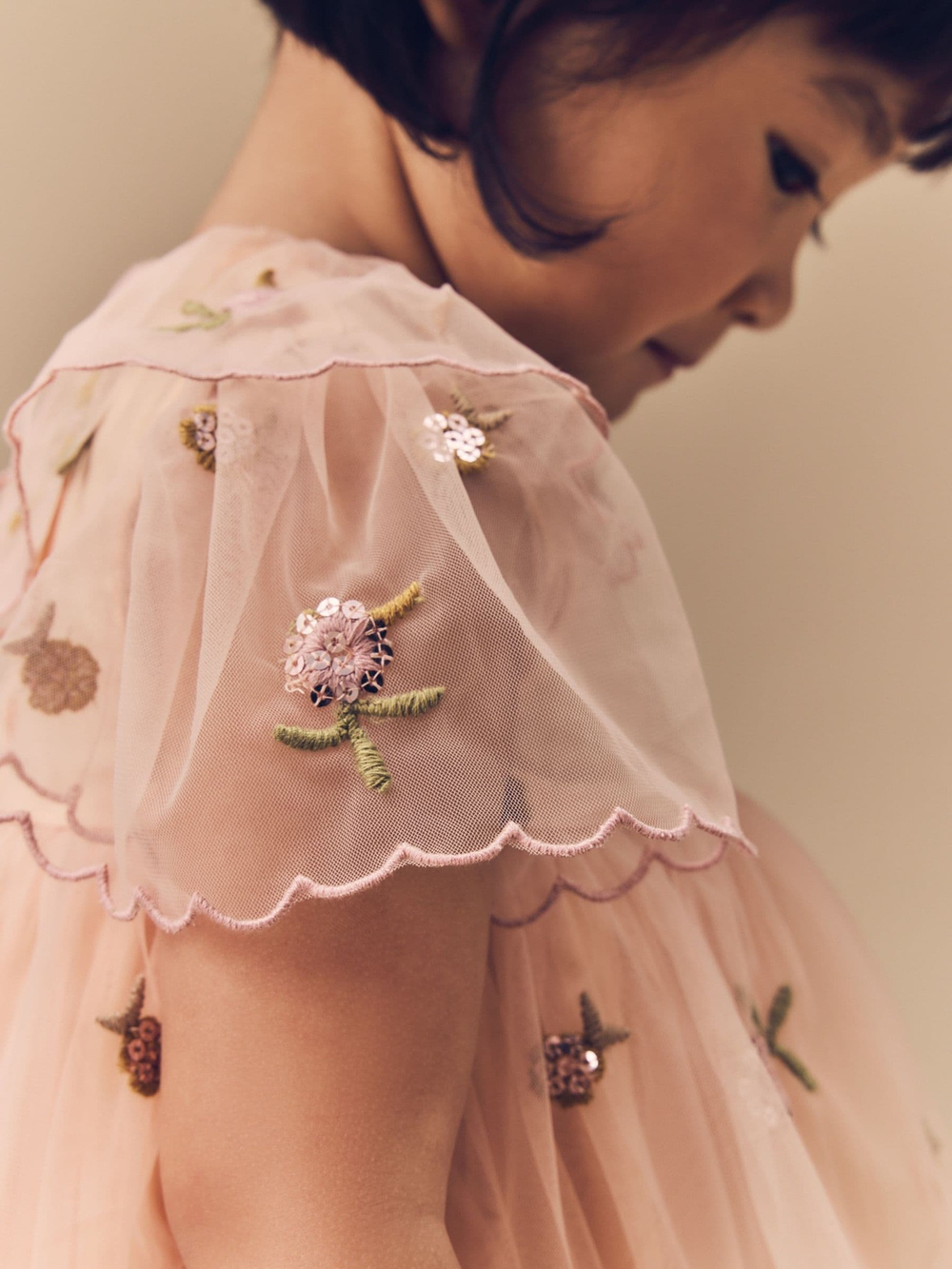 Платье для девочки Next E54-786, Персиковый