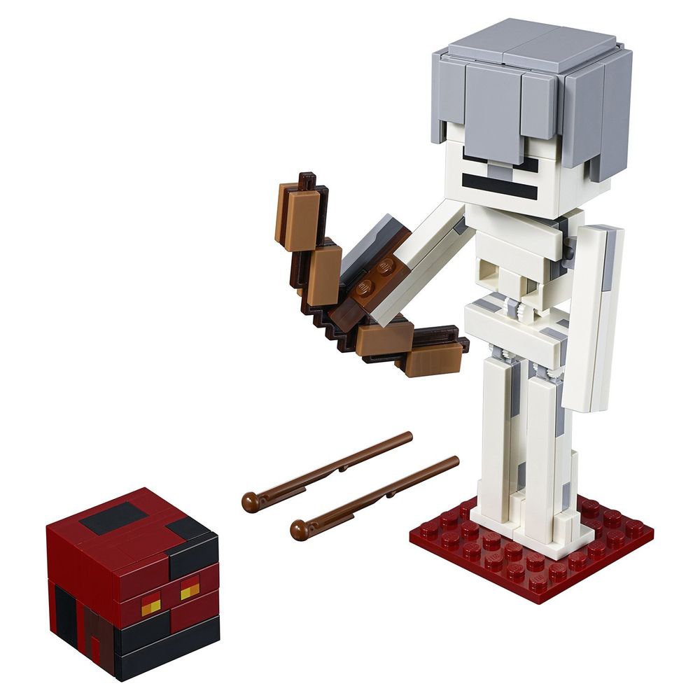 Большая фигурка: скелет с кубом магмы Minecraft LEGO