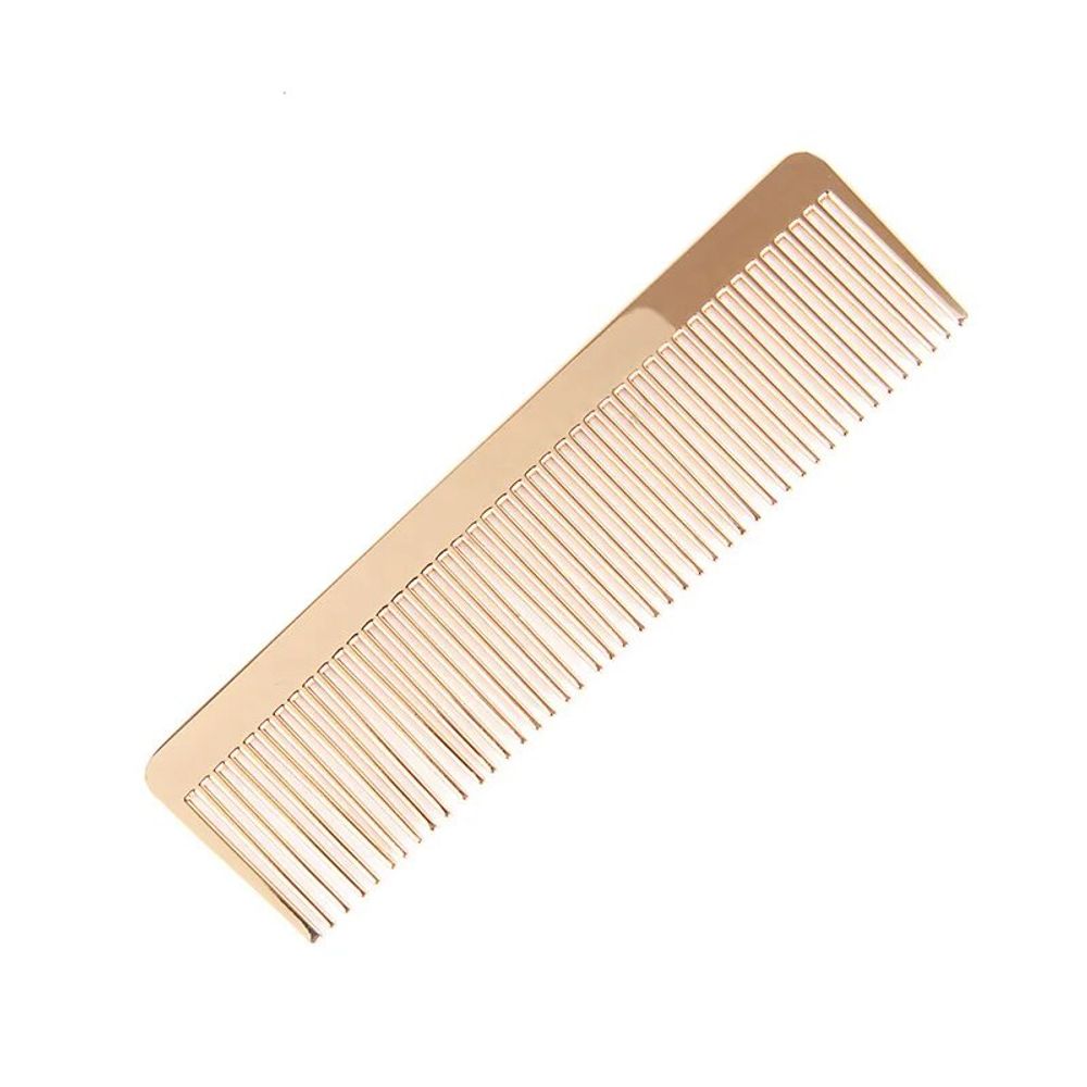 Расческа металлическая золотая