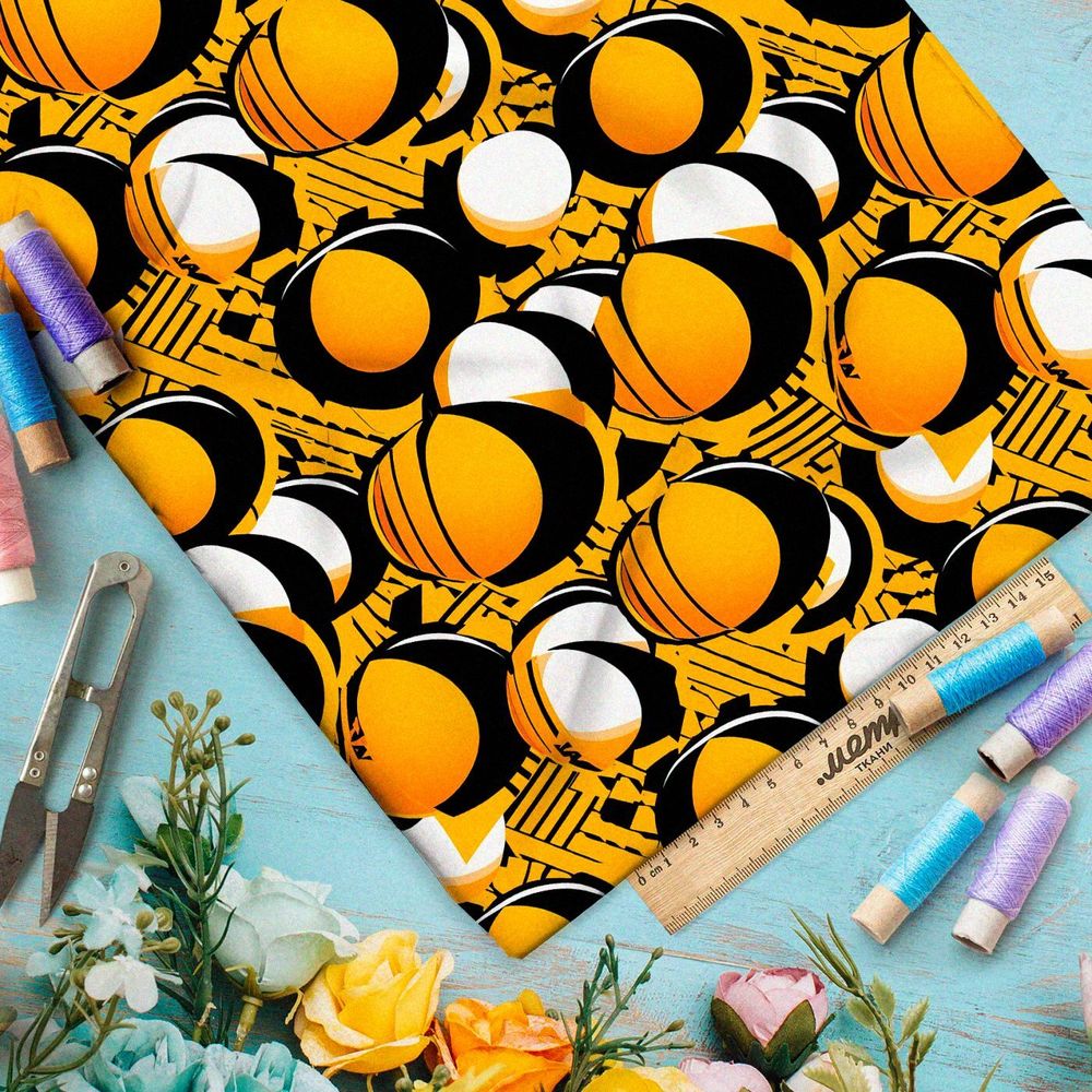 Ткань премиум интерлок лунные заклинания