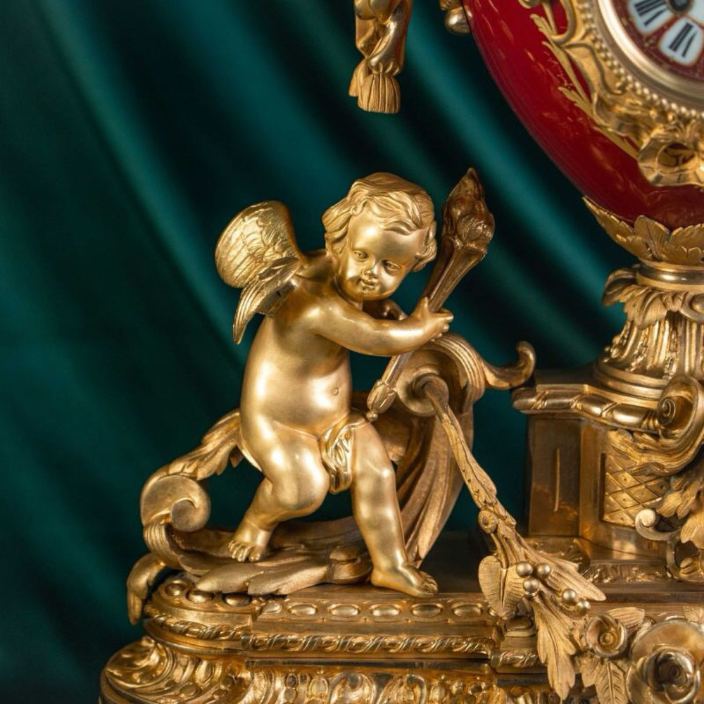 Винтаж: Часовой гарнитур в стиле Людовика XVI