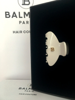 Balmain Hair Couture Заколка-краб для волос белая размер S Balmain pince white