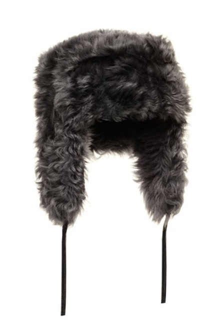 Серая шапка-ушанка