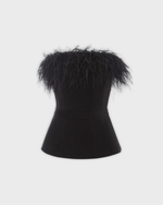 Корсет со страусиными перьями