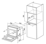Электрический духовой шкаф Electronicsdeluxe 6009.02-015 (стекло топленое молоко,ручки пуш-ап)