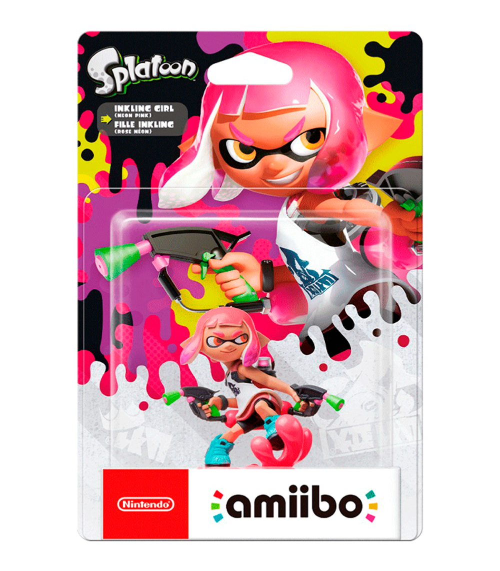 Фигурка Amiibo Инклинг-девочка / Inkling Girl (Неоново-розовая) (Splatoon Collection)