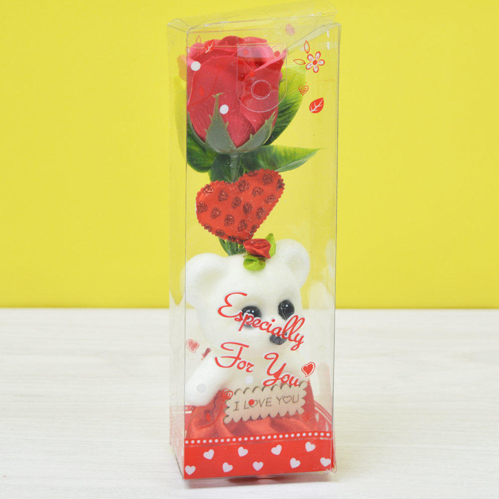 Мыло "Роза с Мишкой" 20,5*6,5см в подарочной упаковке A-178