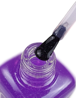 IQ Beauty Лак-тинт с AHA-кислотами для естественного сияния и укрепления Glossy Tint Nails, 12,5 мл Прозрачный лиловый с серебряным мерцанием