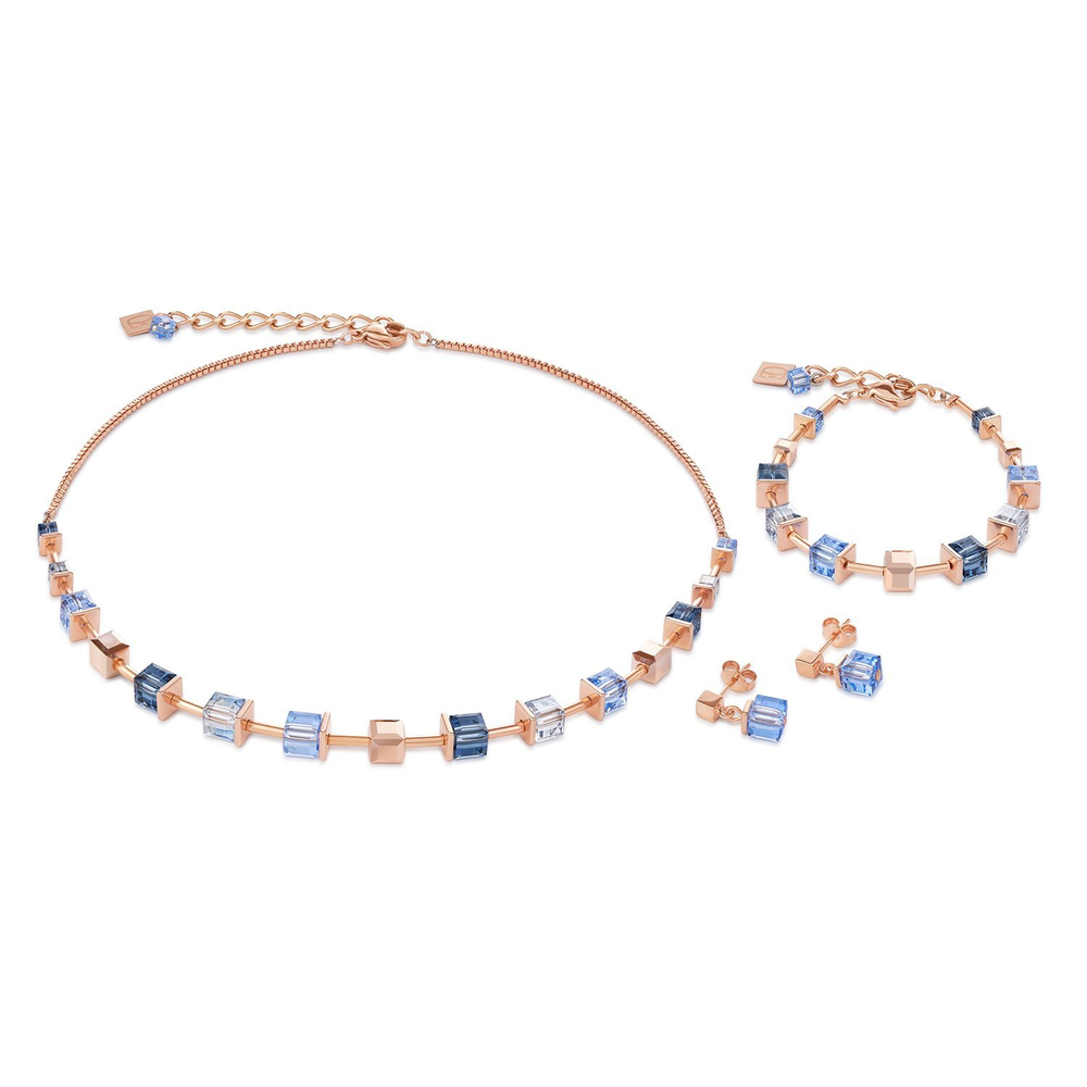 Колье Coeur de Lion Blue 4996/10-0700 цвет синий, золотой, голубой